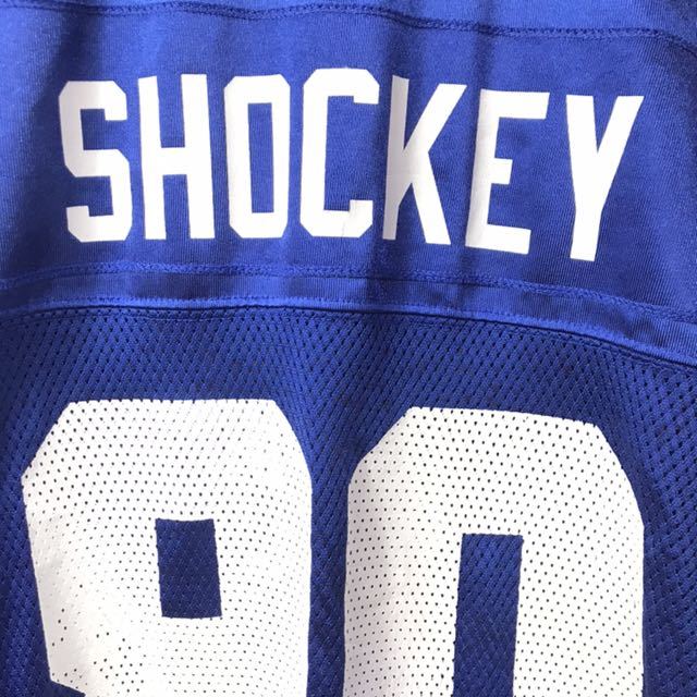 ■Reebok リーボック NFL NEW YORK GIANTS ニューヨーク ジャイアンツ SHOCKEY#80 ジェレミー ショッキー フットボールTシャツ/メッシュ■_画像5
