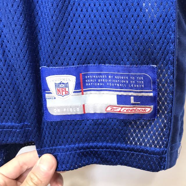 ■Reebok リーボック NFL NEW YORK GIANTS ニューヨーク ジャイアンツ SHOCKEY#80 ジェレミー ショッキー フットボールTシャツ/メッシュ■_画像7