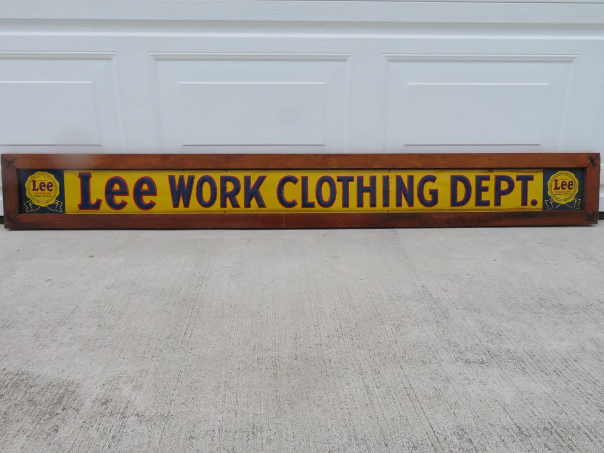  rare 40s Lee oil load autograph Vintage America signboard garage (070)