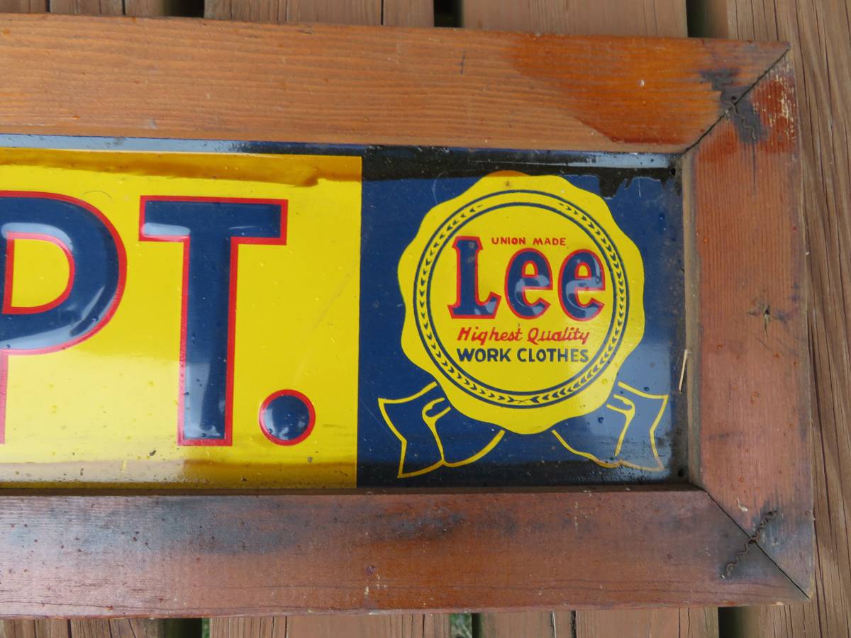  rare 40s Lee oil load autograph Vintage America signboard garage (070)