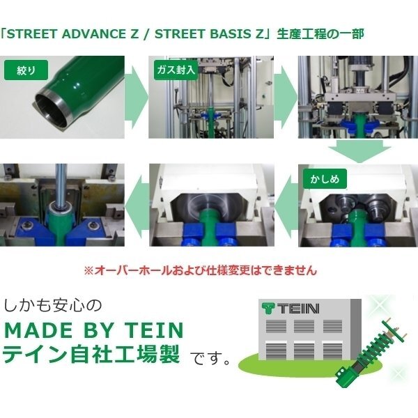 TEIN テイン STREET BASIS Z 車高調 ストリートベイシスZ (マウントレスキット) エスティマ ACR30W (FF 2000.01-2006.01) (GSY40-81AS2)_画像3