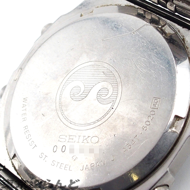 101721264 1円 セイコー SEIKO シルバーウェーブ A547-5020 ステンレススチール 腕時計 メンズ ジャンクの画像4