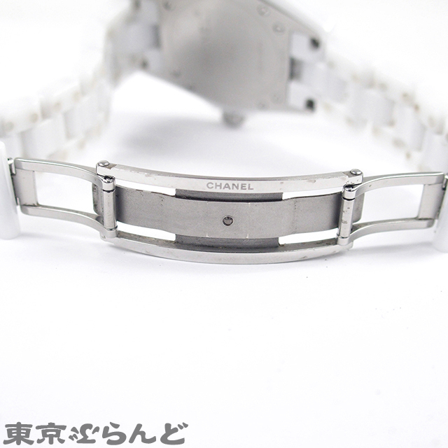 241001013421 1円 シャネル CHANEL J12 H2422 ホワイト セラミック ダイヤモンド MOP 腕時計 レディース クォーツ_画像8