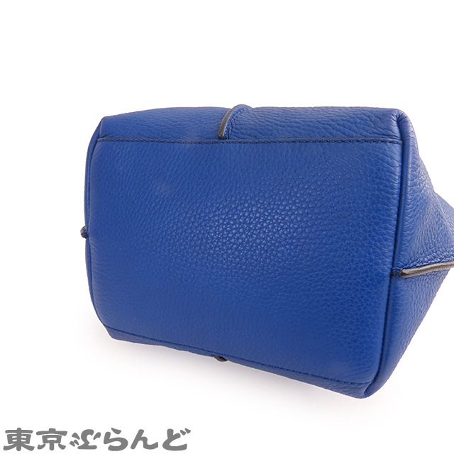 101714215 トッズ TOD’S ジョイ ブルー レザー 2WAY ショルダーバッグ ハンドバッグ レディース A_画像3