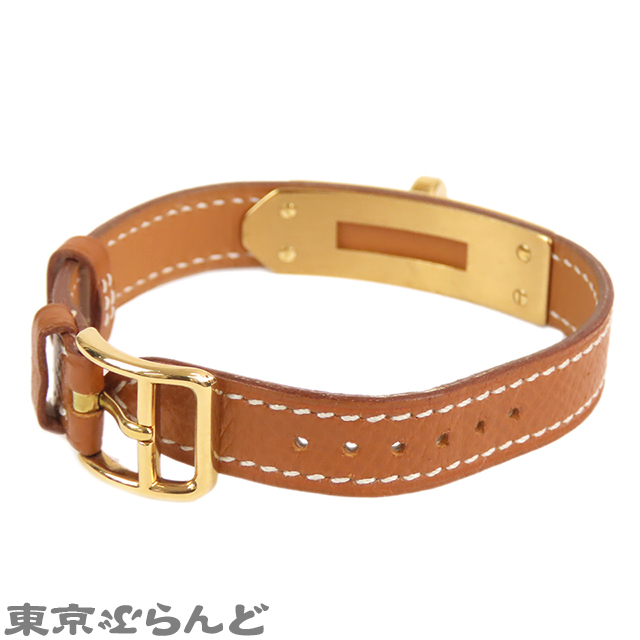 101721293 エルメス HERMES ケリーウォッチ用 ベルト 〇U刻印 ゴールド クシュベル 尾錠付き 腕時計ベルト レディースの画像2