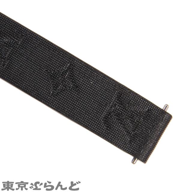 101722022 ルイヴィトン LOUIS VUITTON タンブール用 ベルト ブラック サテン モノグラム 腕時計ベルト レディース_画像4