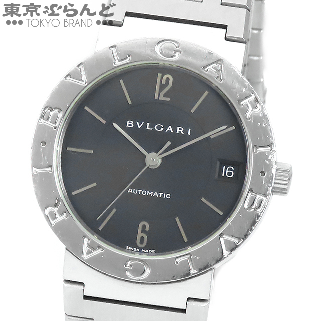 101721223 1円 ブルガリ BVLGARI ブルガリブルガリ BB33SS AUTO ブラック 黒 SS デイト 腕時計 ボーイズ 自動巻 オートマチックの画像1