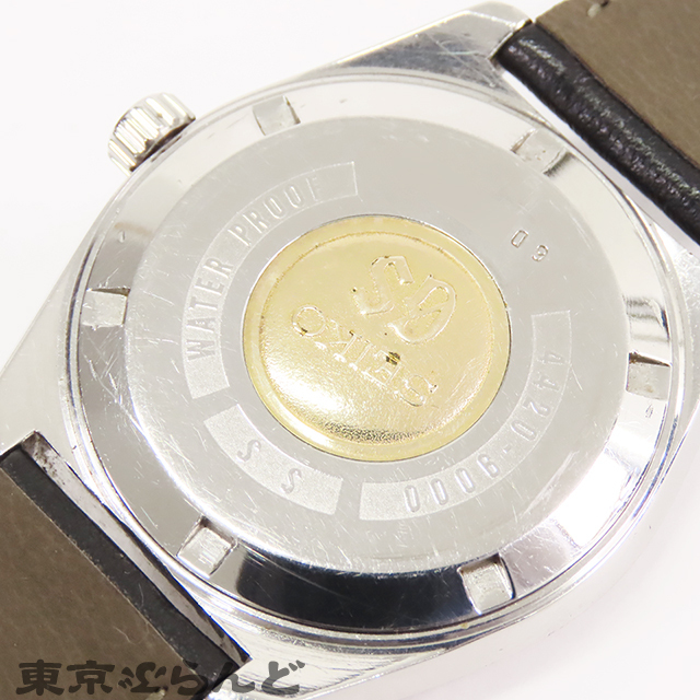 241001013691 1円 セイコー SEIKO グランドセイコー 44GS 後期型 4420-9000 シルバー SS レザー 腕時計 メンズ 手巻 アンティークの画像4