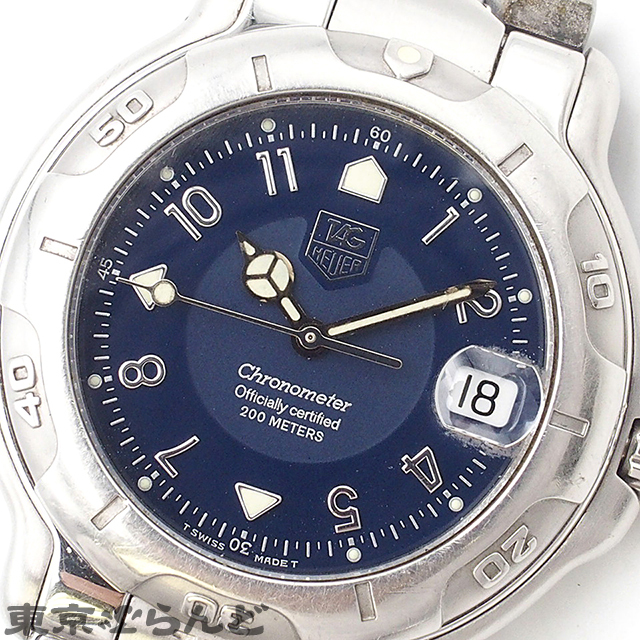 101719161 1 jpy TAG Heuer TAG HEUER 6000 series WH5113 navy SS wristwatch men's self-winding watch 