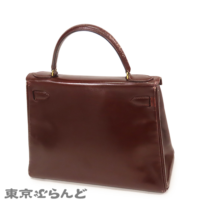 101717341 エルメス HERMES ケリー 28 〇I刻印 ルージュアッシュ ゴールド金具 ボックスカーフ 内縫 ハンドバッグ レディース ヴィンテージの画像2