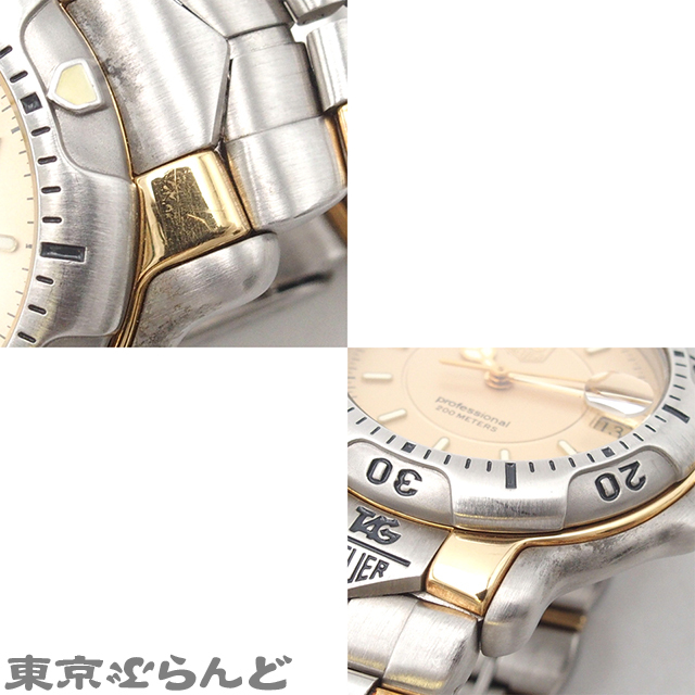 101709666 1 jpy TAG Heuer TAG HEUER 6000 Professional 300m WH1253 Gold stainless steel wristwatch men's battery type 