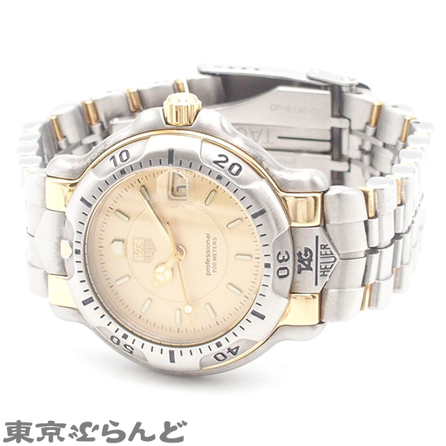 101709666 1 jpy TAG Heuer TAG HEUER 6000 Professional 300m WH1253 Gold stainless steel wristwatch men's battery type 