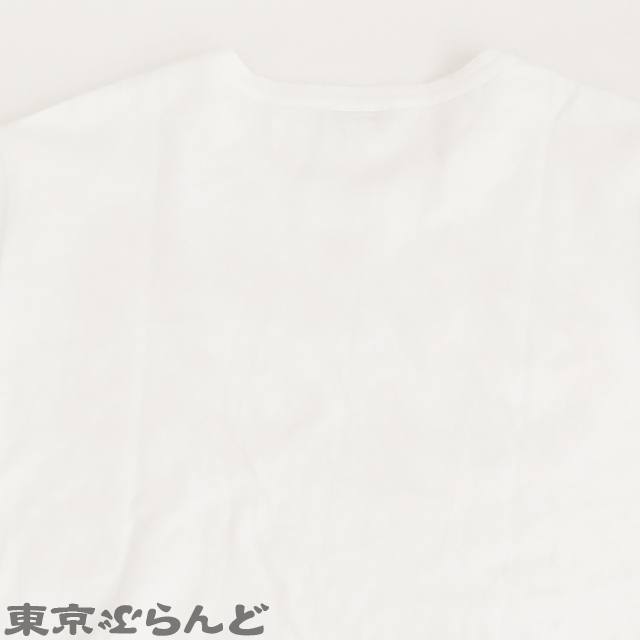 241100040823 シャネル CHANEL 半袖Tシャツ P63109K48863 ホワイト コットン レース ロゴ ポケット付き 34/36 カットソー レディース_画像4