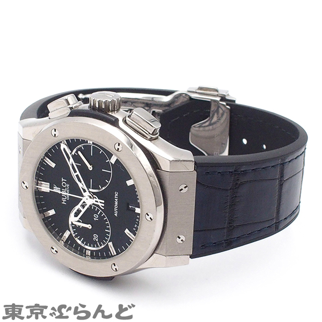 101724750 1円 ウブロ HUBLOT クラシック フュージョン クロノ45mm 521.NX.1171.LR ブラックxシルバー チタン SS 腕時計 メンズ 自動巻