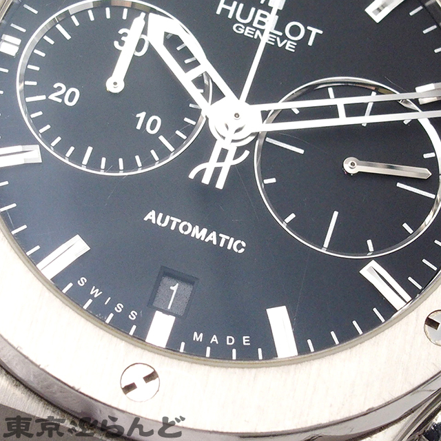 101724750 1 иен Hublot HUBLOT Classic Fusion Chrono 45mm 521.NX.1171.LR черный x серебряный titanium SS наручные часы мужской самозаводящиеся часы 