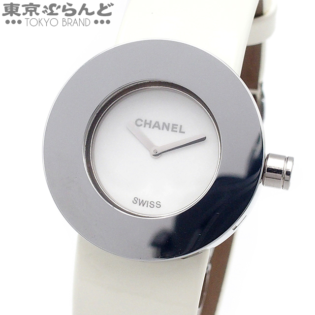 101724733 1円 シャネル CHANEL ラロンド H0586 ホワイト ステンレススチール エナメル 腕時計 レディース 電池式の画像1