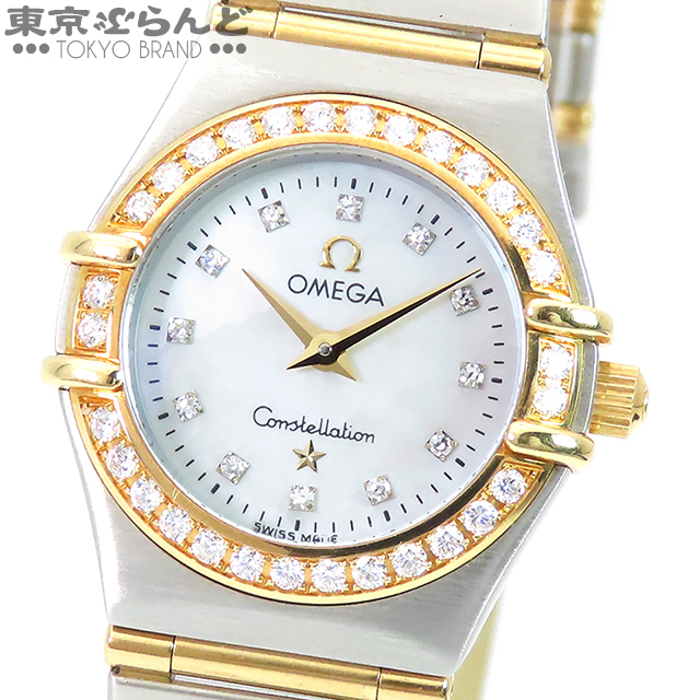 101724098 オメガ OMEGA コンステレーション フルバー 1267.75 SS YG シェル ダイヤモンドベゼル 腕時計 レディース 仕上済の画像1