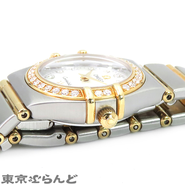 101724098 オメガ OMEGA コンステレーション フルバー 1267.75 SS YG シェル ダイヤモンドベゼル 腕時計 レディース 仕上済の画像6