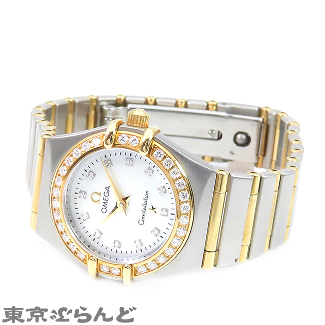 101724098 オメガ OMEGA コンステレーション フルバー 1267.75 SS YG シェル ダイヤモンドベゼル 腕時計 レディース 仕上済の画像2