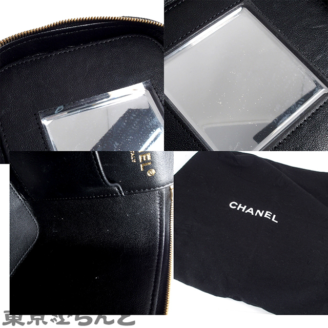 101683929 シャネル CHANEL チェーンショルダーバッグ スモール ヴァニティケース AS2362 ブラック ゴールド金具 キャビア レディース_画像8