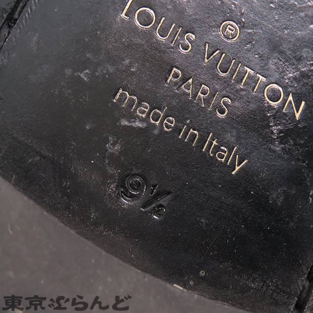 101702454 ルイヴィトン LOUIS VUITTON メジャー ライン 1A4OLK ブラック ダミエグラフィット 靴 LY金具 9 1/2 ローファー メンズの画像6