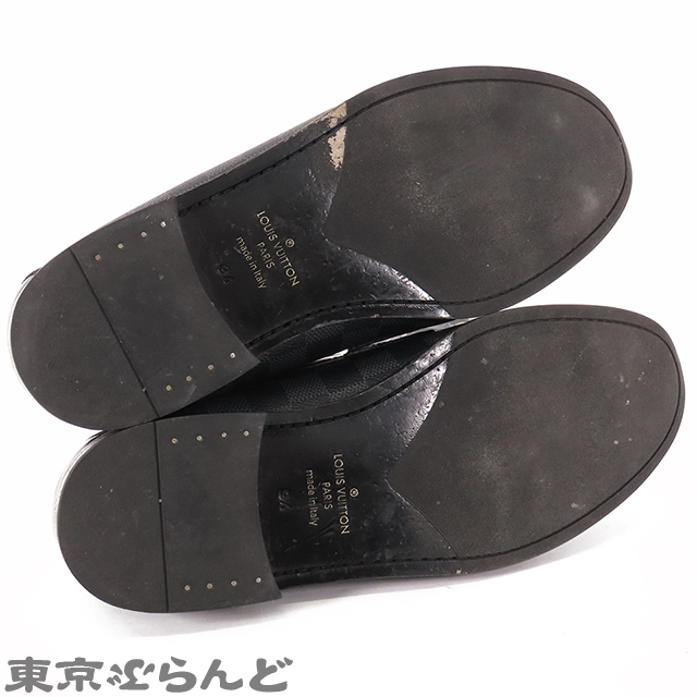 101702454 ルイヴィトン LOUIS VUITTON メジャー ライン 1A4OLK ブラック ダミエグラフィット 靴 LY金具 9 1/2 ローファー メンズの画像4