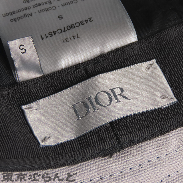 002010664 ディオール・オム DIOR HOMME アトリエ バケットハット 243C907C4511 ブラック コットン S ハット メンズ_画像3