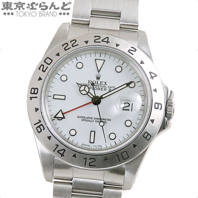 101708430 Rolex Explorer 2 Clear Dial 16570 X White SS Oyster Beath Box Box Watch Men Automatic OH OH закончен