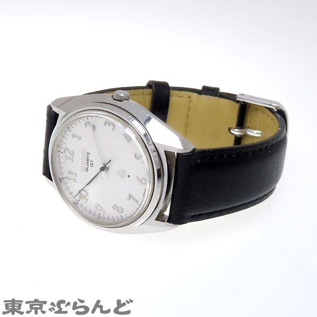 101720110 1円 セイコー SEIKO QT 38クォーツ 38-7030 シルバー SS レザー スノーフレーク ダイヤモンドダスト 腕時計 メンズ クォーツ式の画像2