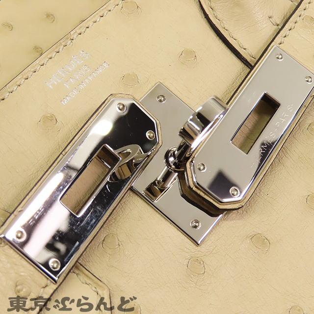 101718283 エルメス HERMES バーキン 30 A刻印 パーシュマン シルバー金具 オーストリッチ ハンドバッグ レディース_画像5