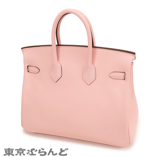 101718287 エルメス HERMES バーキン 25 B刻印 ローズサクラ シルバー金具 スイフト ハンドバッグ レディース 未使用_画像2