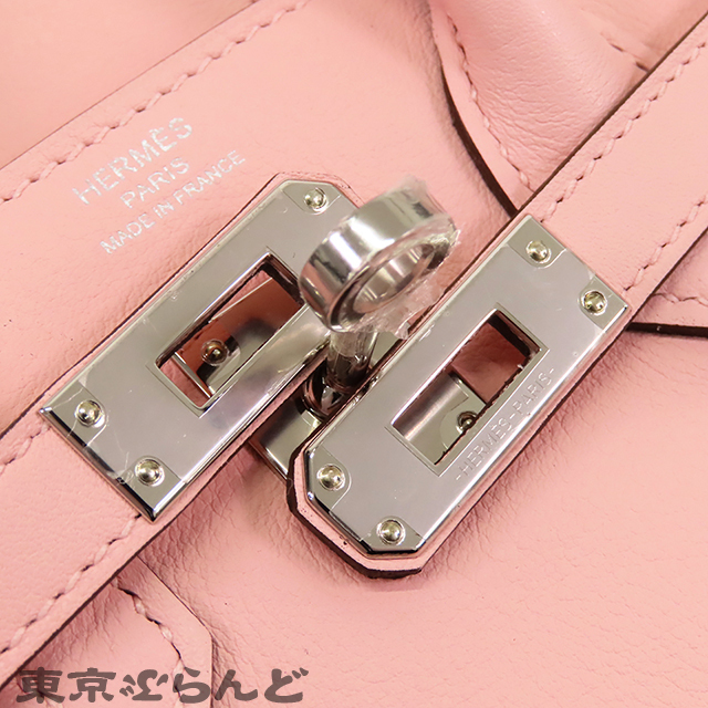 101718287 エルメス HERMES バーキン 25 B刻印 ローズサクラ シルバー金具 スイフト ハンドバッグ レディース 未使用_画像4