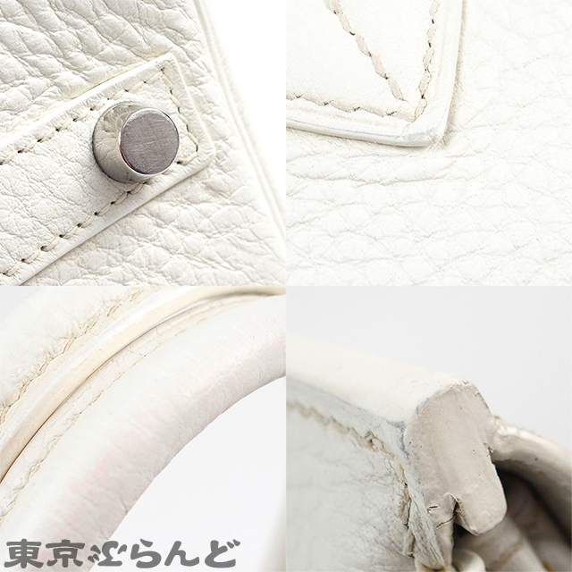 101696311 エルメス HERMES バーキン 30 □K刻印 ホワイト トリヨンクレマンス ハンドバッグ レディース 補色あり_画像4