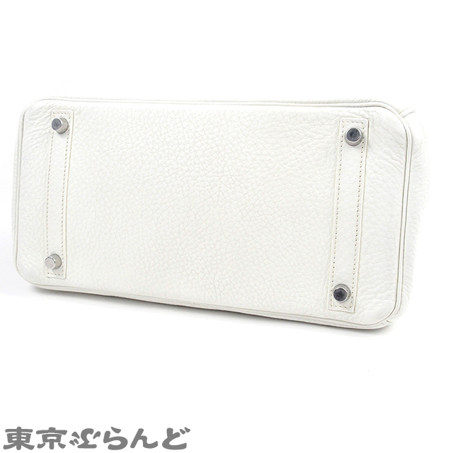 101696311 エルメス HERMES バーキン 30 □K刻印 ホワイト トリヨンクレマンス ハンドバッグ レディース 補色あり_画像3