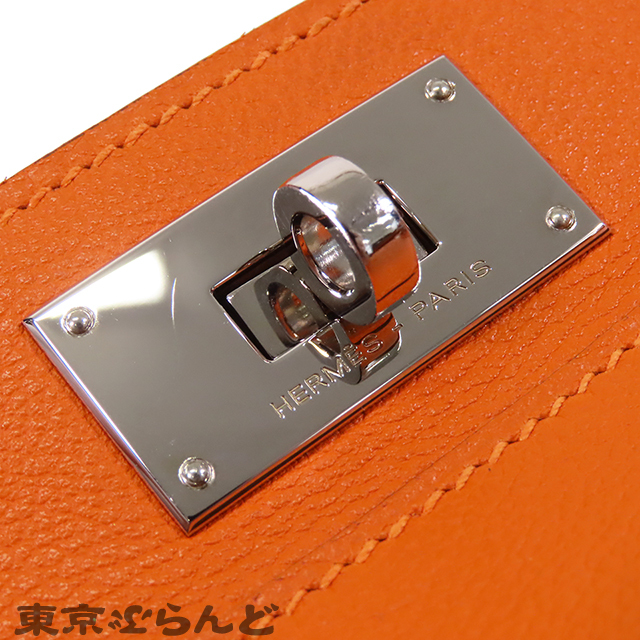 101699290 エルメス HERMES ツールボックス 20 X刻印 オレンジ シルバー金具 エバーカラー 2WAY ハンドバッグ ショルダーバッグ レディース_画像4