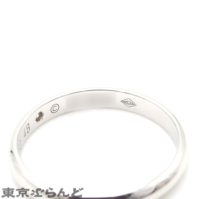 101707215 カルティエ CARTIER 1895 ウェディング リング 1PD B4057700 プラチナ Pt950 ダイヤモンド ＃48 指輪 レディース 8号相当 仕上済_画像6