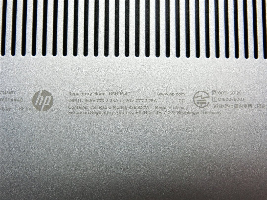 中古　HP　Elitebook　　X360　1030　G2　Core i7　7600U 2.8GHZ　16GB　13型 　　BIOSまで表示　液漏れ　ノートパソコン　　ジャンク品_画像7