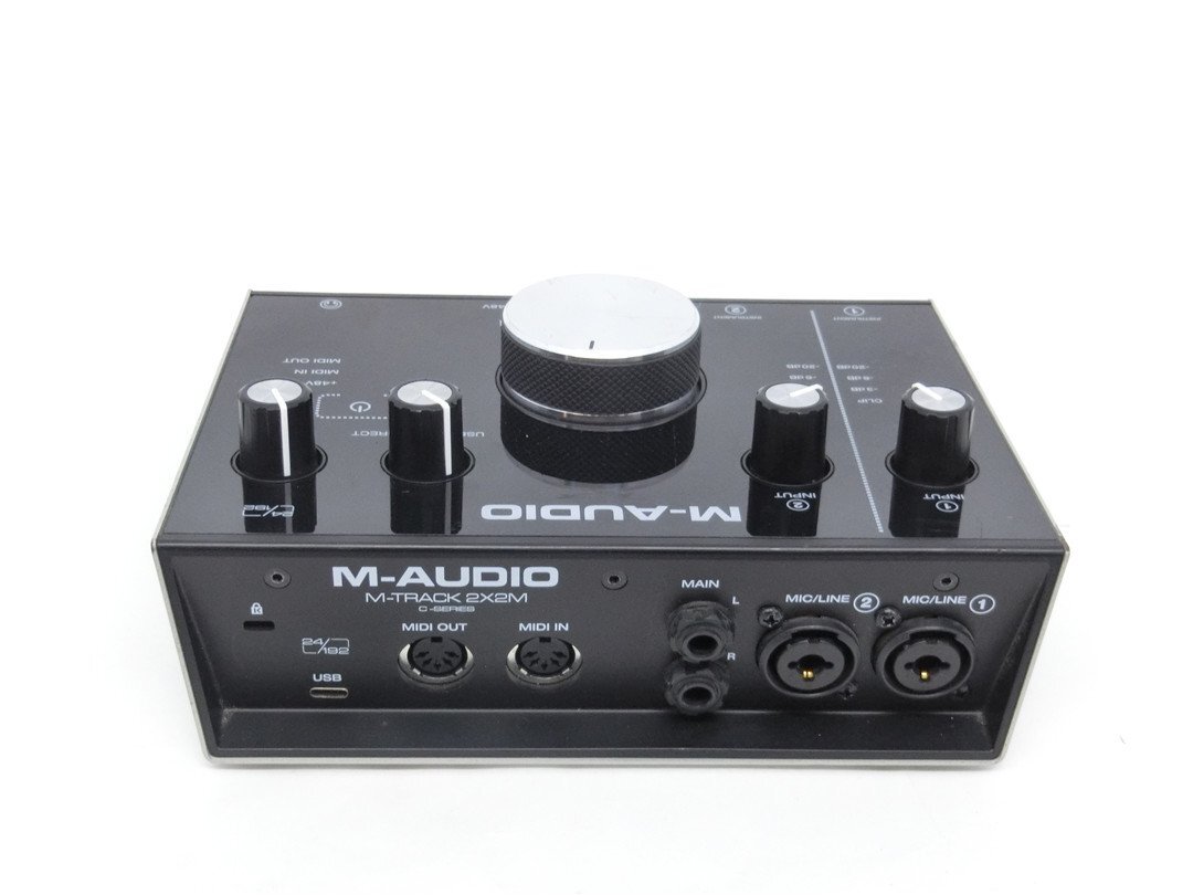 中古 M-AUDIO ( エムオーディオ ) / M-Track Duo USBオーディオインターフェイス 通電のみ確認済み 動作不明 ジャンク品 送料無料の画像3