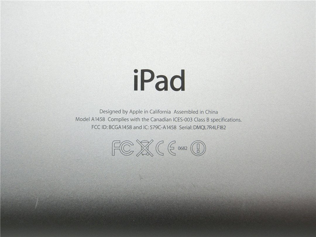 中古 【Apple】iPad4　 A1458 　シルバー　WiFiモデル 容量16GB　 本体のみ　　バッテリー85％　　送料無料_画像5