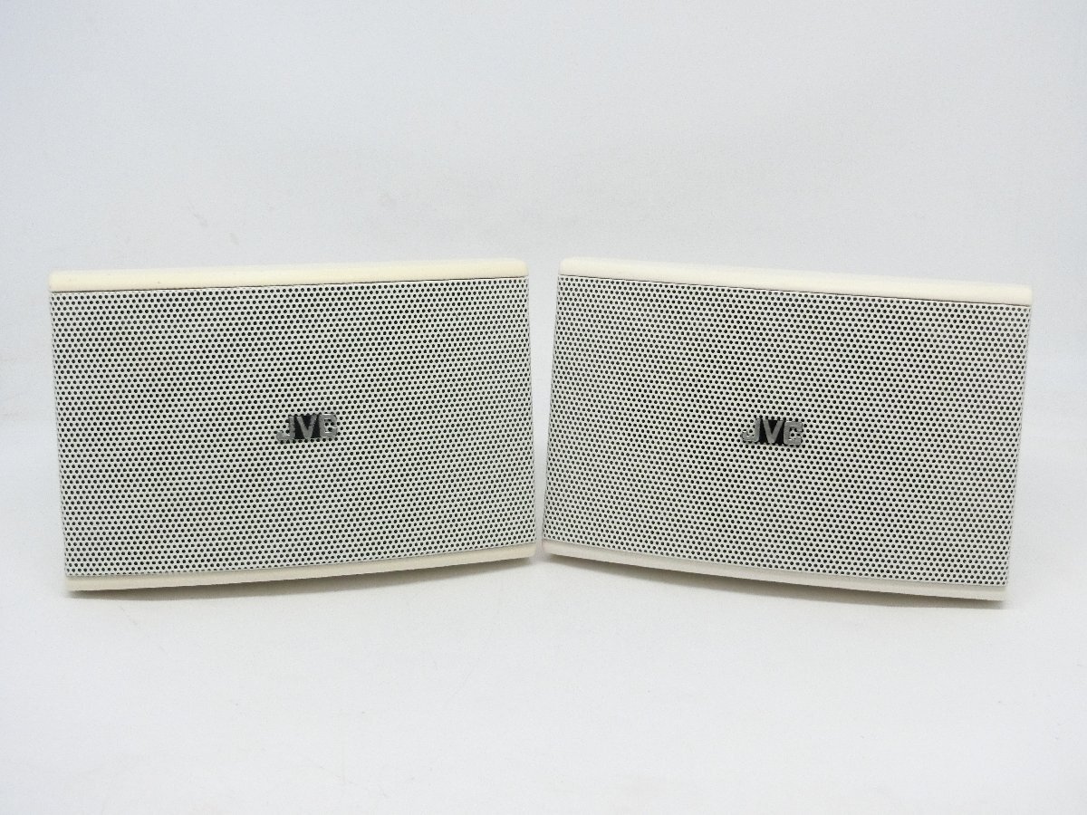 中古 JVCケンウッド(ビクター) コンパクトスピーカー ホワイト PS-S230W 2個セット 送料無料