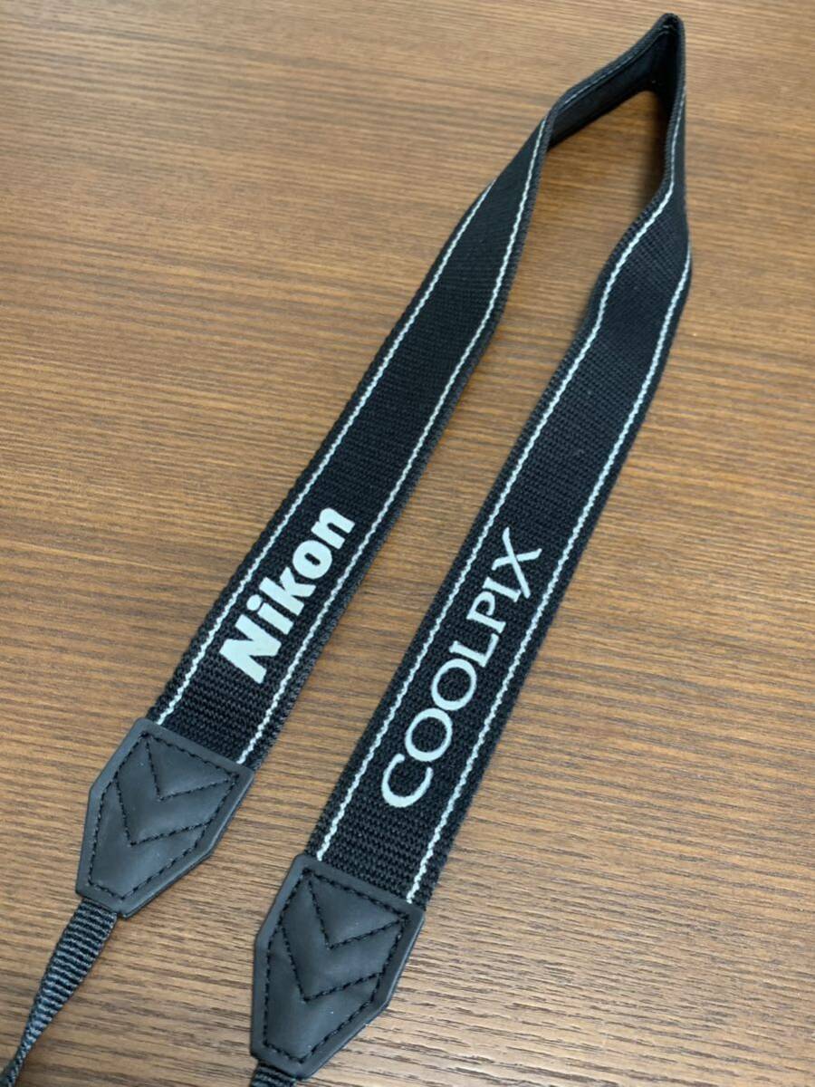 Nikon ニコンcoolpix クールピクス ストラップ ブラック 裏側滑り止め 黒 幅28mm カメラ ストラップ 美品_画像1