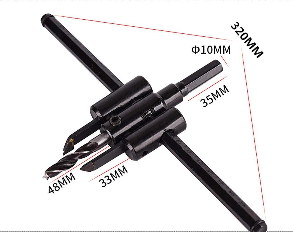 サークルカッター 30-300ｍｍ 穴あけ 穴開け 円切り カッター ホルソー 木工 石膏 穴あけ 配管 ダクト 自由錐 自在錐 ドリルドライバーの画像7