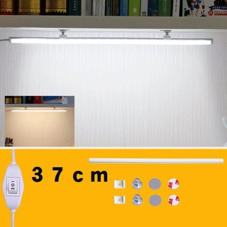 LED バーライト USB 調色機能付き マグネット 37cm 昼白色 昼光色 キッチン スイッチ付き 間接照明 デスクの画像1