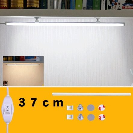 LED バーライト USB 調色機能付き マグネット 37cm 昼白色 昼光色 キッチン スイッチ付き 間接照明 デスクの画像6