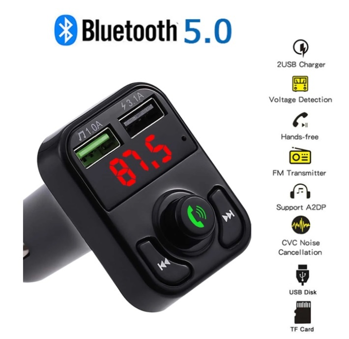 シガーソケット FMトランスミッター ２ポート Bluetooth 対応 ハンズフリー通話 iPhone Android USB充電 高音質 12V 24V_画像7