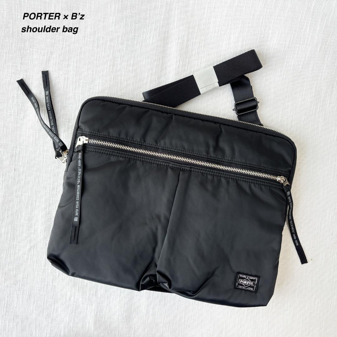 #1 иен ~ < очень редкий * не использовался!!>#B\'z×PORTER Porter бисер 30 anniversary commemoration модель сумка на плечо наклонный .. обычно используя ограничение черный чёрный 