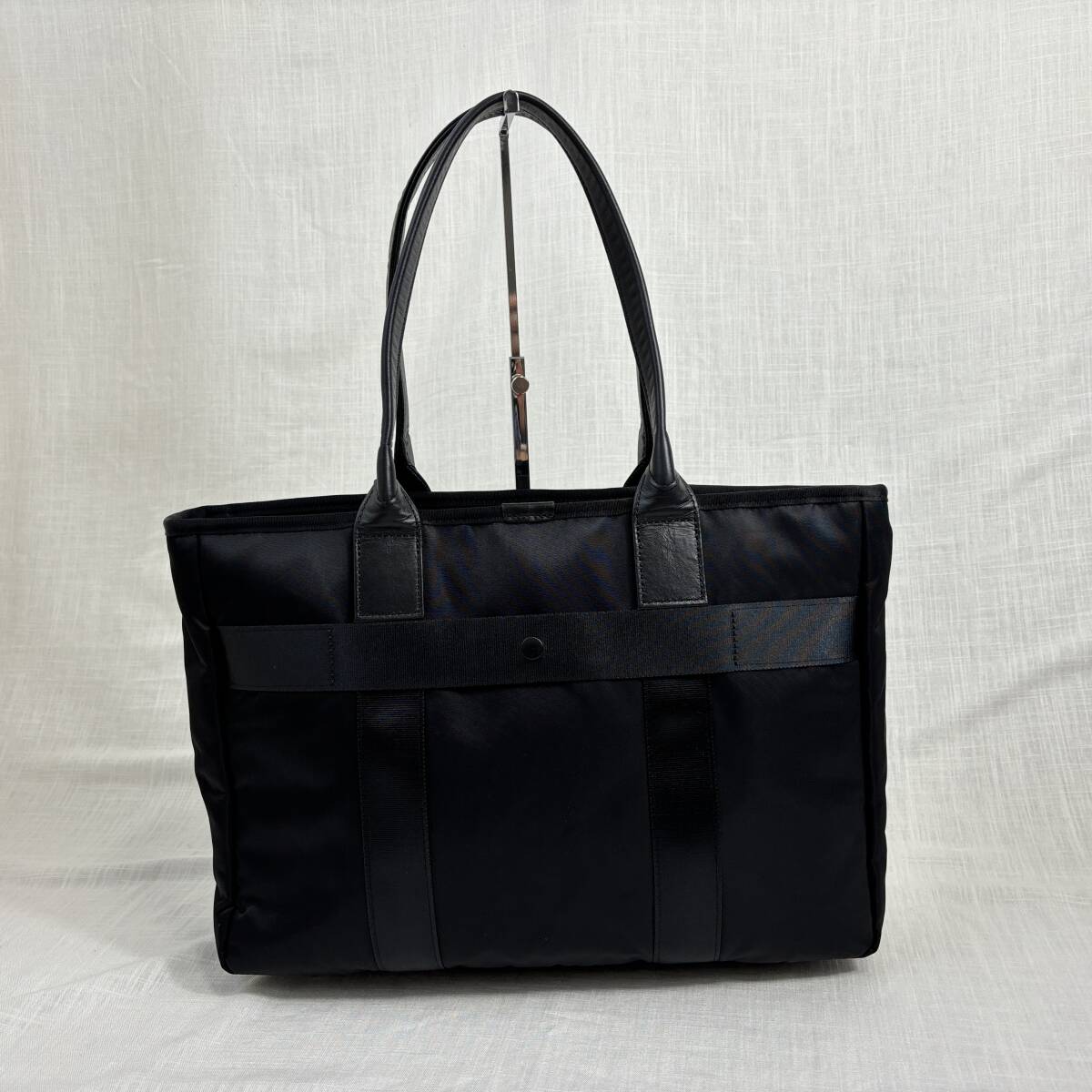 < ultimate beautiful goods!!>#PORTER Porter time tote bag shoulder .. handbag business on/off on goods A4/PC storage work commuting black black 655-17873