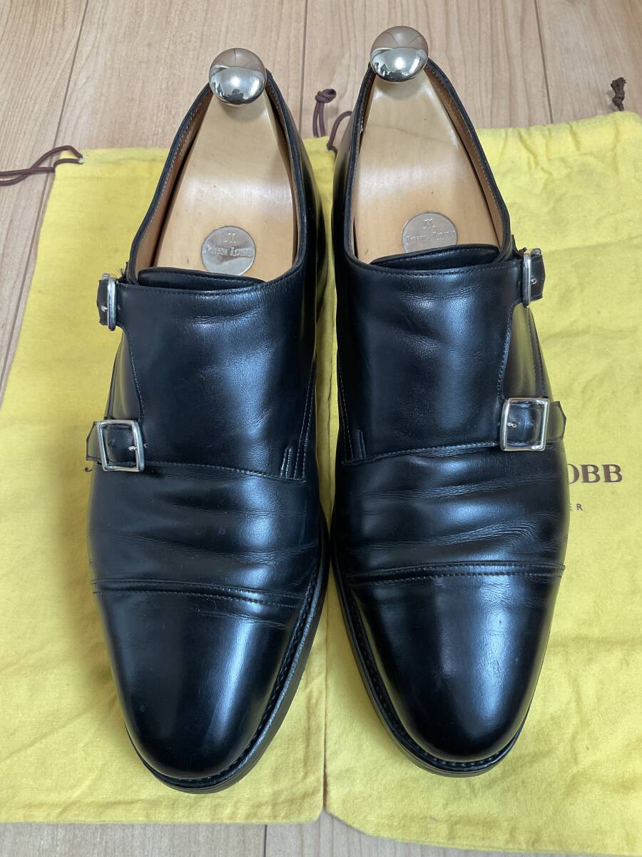 ■JOHN LOBB ジョンロブ WILLIAM ウィリアム ダブルモンクシューズ 8.5 E 黒 9795 シューツリー付き / LOPEZ CITY Philip 7 8 9 1/2の画像1