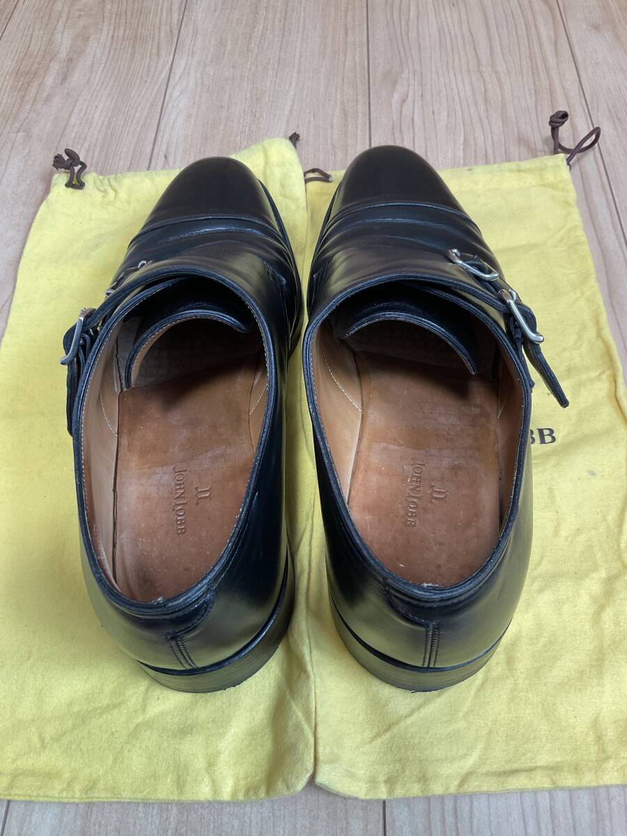 ■JOHN LOBB　ジョンロブ　WILLIAM　ウィリアム　ダブルモンクシューズ　8.5 E　黒　9795 シューツリー付き / LOPEZ CITY Philip 7 8 9 1/2_画像9