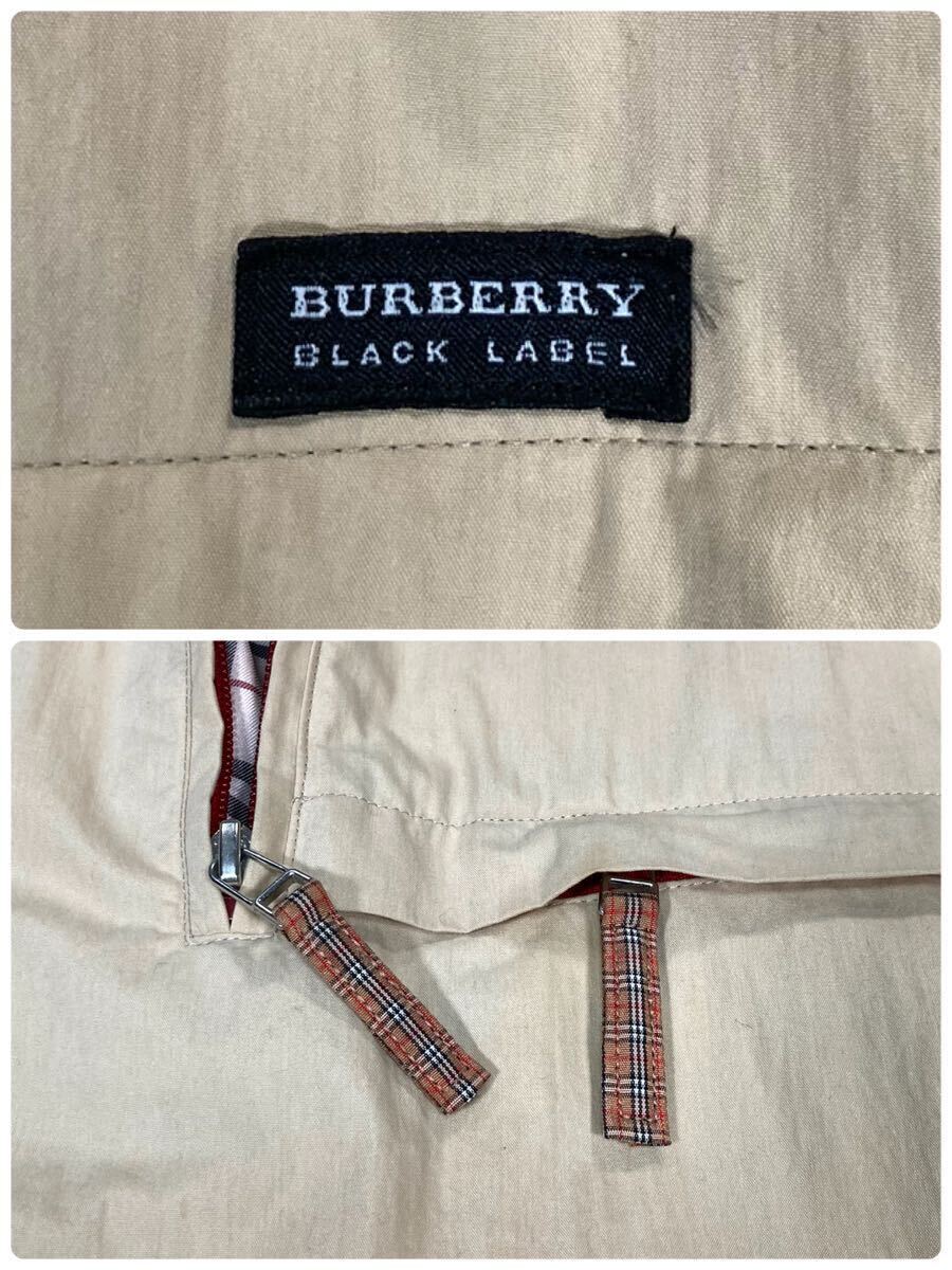 【良品 希少】Burberry black label ナイロンジャケット アノラック パーカー ノバチェック プルオーバー ベージュ バーバリー メンズ 春夏_画像8